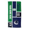 [Personalization Only] OFFICIAL NHL Colorblock Personalized Beach Towel - Vancouver Canucks