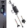 Multiple Crutch for Adult Seniors Walk Travel Ergonomic Stick Aluminum Portable Cane Adjustable Height include Night light Storage Bag Cup Holder Bell