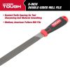 Hyper Tough 8-Inch Steel Mill Bastard File with Ergonomic Soft Grip, 2202V