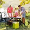 Folding Camping Table Portable Lightweight Aluminum Roll-up Picnic BBQ Desk with Carrying Bag Heavy Duty Outdoor Beach Backyard Party Patio