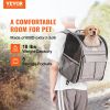 VEVOR Cat Carrier with Wheels, Rolling Pet Carrier with Telescopic Handle and Shoulder Strap, Dog Carrier with Wheels for Pets under 18 lbs