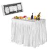 4 Feet Plastic Party Ice Folding Table with Matching Skirt