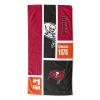 [Personalization Only] OFFICIAL NFL Colorblock Personalized Beach Towel - Bucs