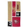 [Personalization Only] OFFICIAL NFL Colorblock Personalized Beach Towel - 49ERS