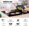 VEVOR Built in Electric Stove Top, 23.2 x 20.5 inch 4 Burners, 240V Glass Radiant Cooktop with Sensor Touch Control, Timer & Child Lock Included