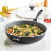 12" Nonstick Ceramic covered Skillet with Helper Handle Black/Gray