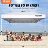 VEVOR Pop Up Canopy Tent, 10 x 10 ft, 250 D PU Silver Coated Tarp, with Portable Roller Bag and 4 Sandbags